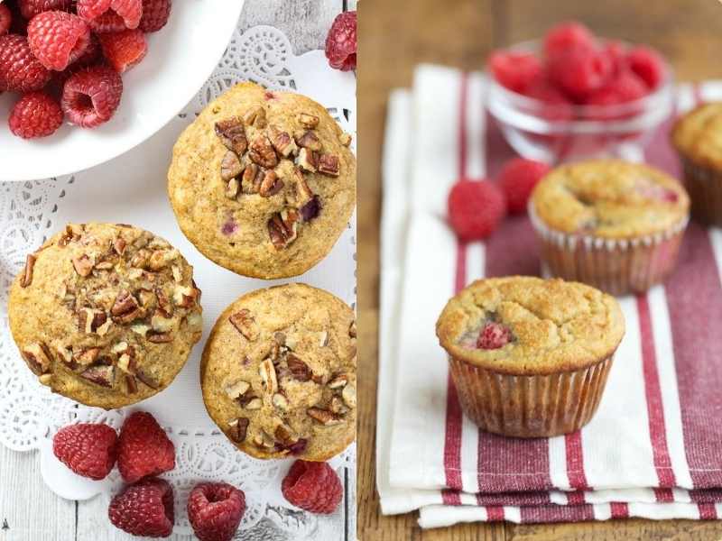 Almond Flour Muffins with Raspberries