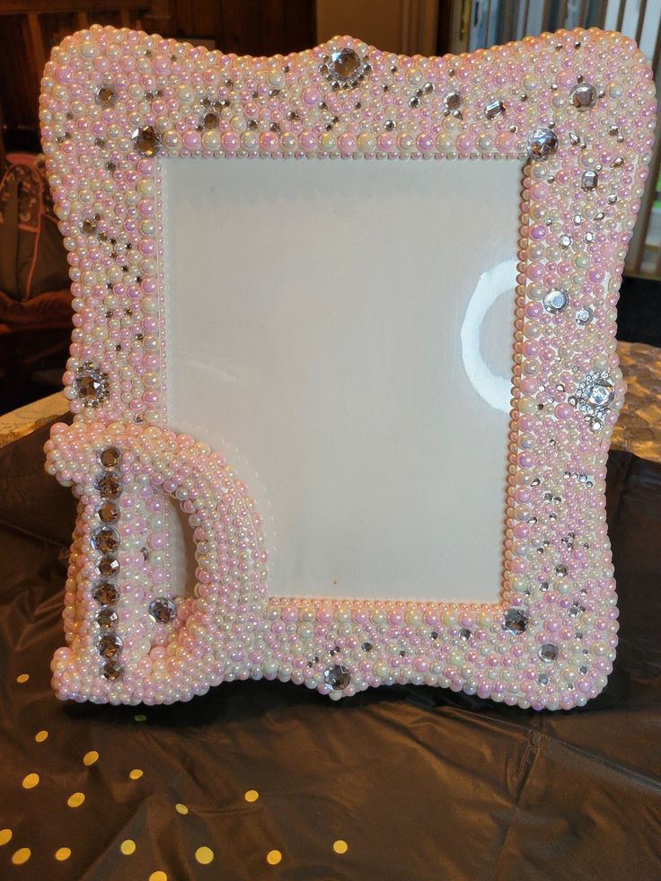 beaded picture frame