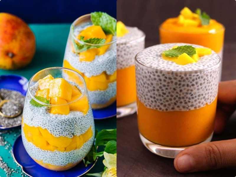 Chia Seed Pudding with Coconut Milk and Mango