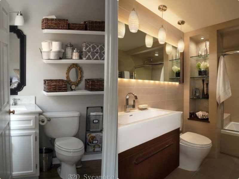 bathroom floating shelves