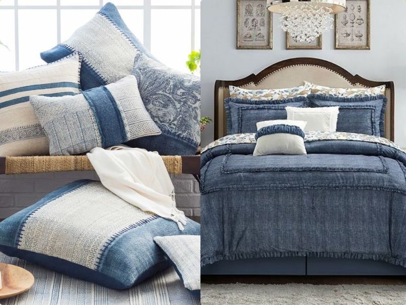 denim for throw pillow ideas