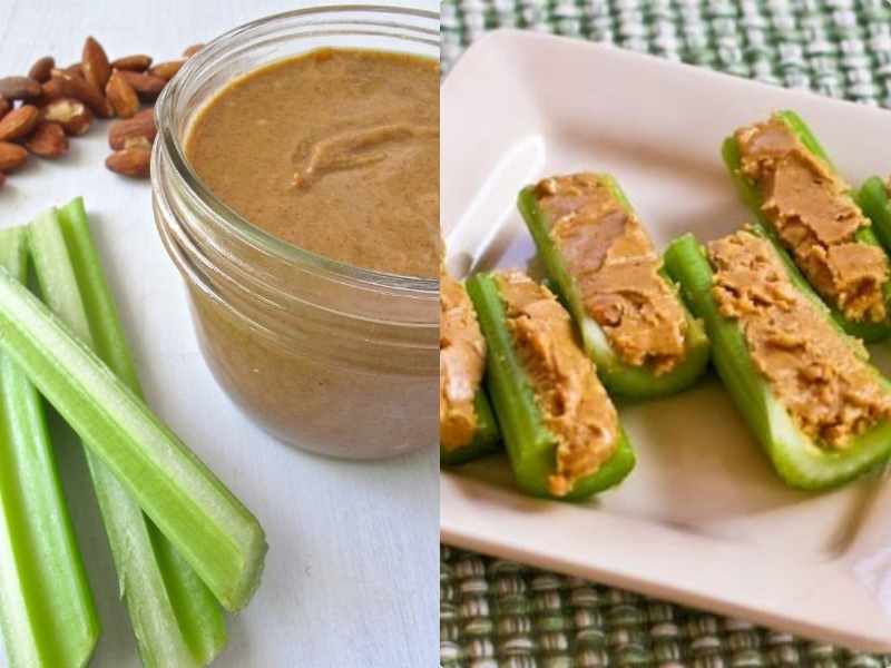 Almond Butter on Celery