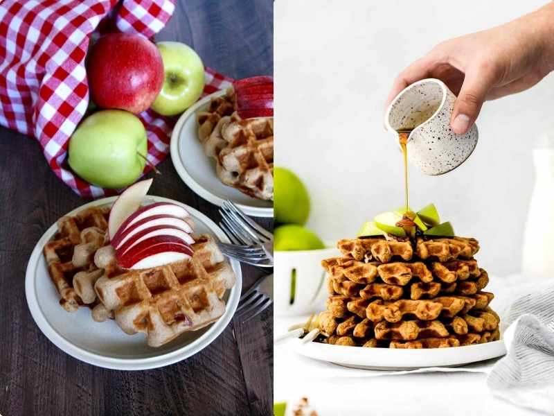 Apple Cinnamon Whole Grain Waffles