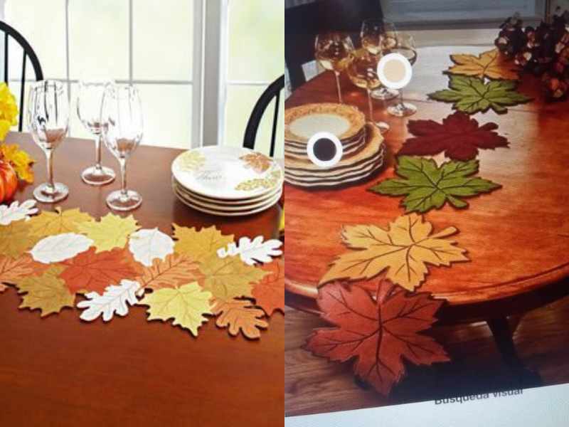 Autumn Leaf Place Mats for thanksgiving decoration