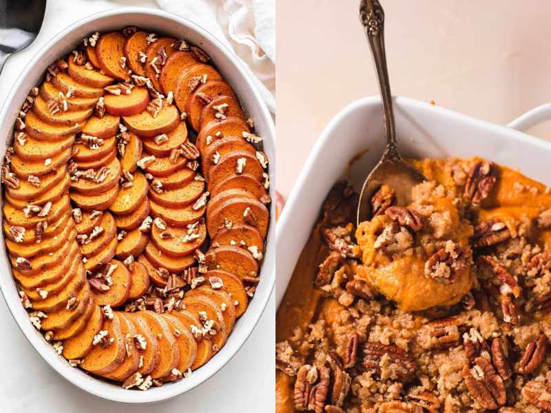 Bourbon Sweet Potatoes for thanksgiving food recipes