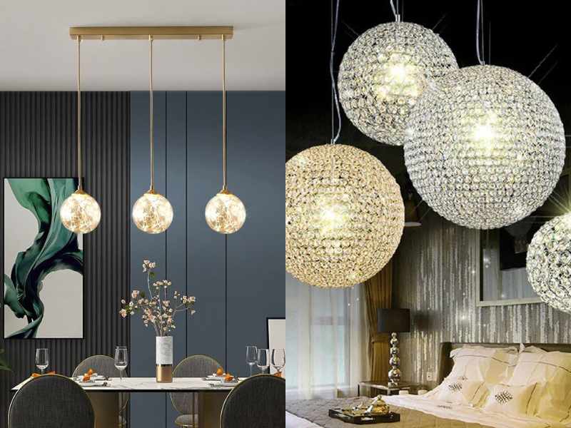 Crystal Ball Pendant for living room