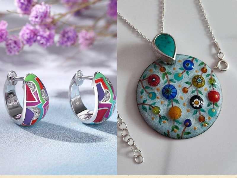 Custom Color Enamel Jewelry