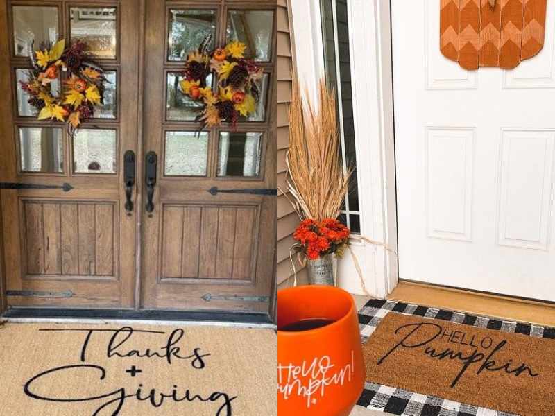 Festive Door Mat for thanksgiving decoration