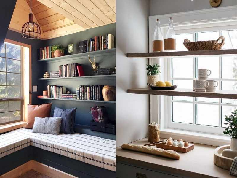 Floating Window Shelves