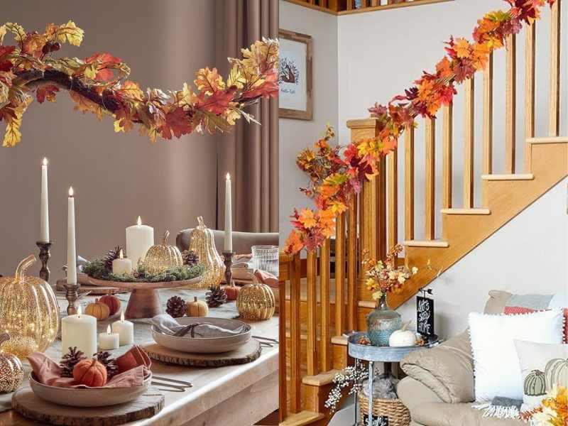 Leaf Garland for thanksgiving decoration