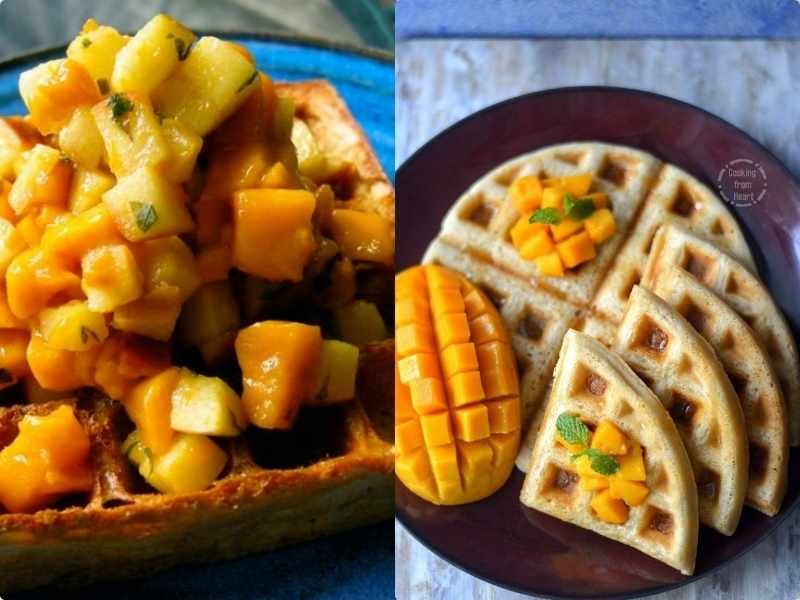 Mango Whole Grain Waffles