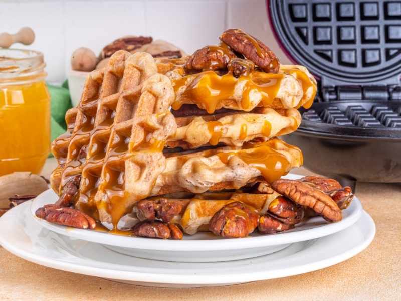 Maple Pecan Whole Grain Waffles