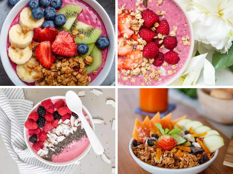 Mouth Watering Smoothie Bowl Ideas For Breakfast.