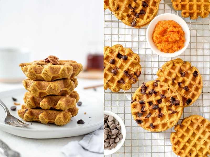 Pumpkin Spice Whole Grain Waffles