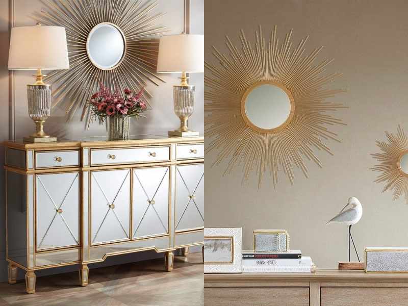 Sunburst Mirror in a living space