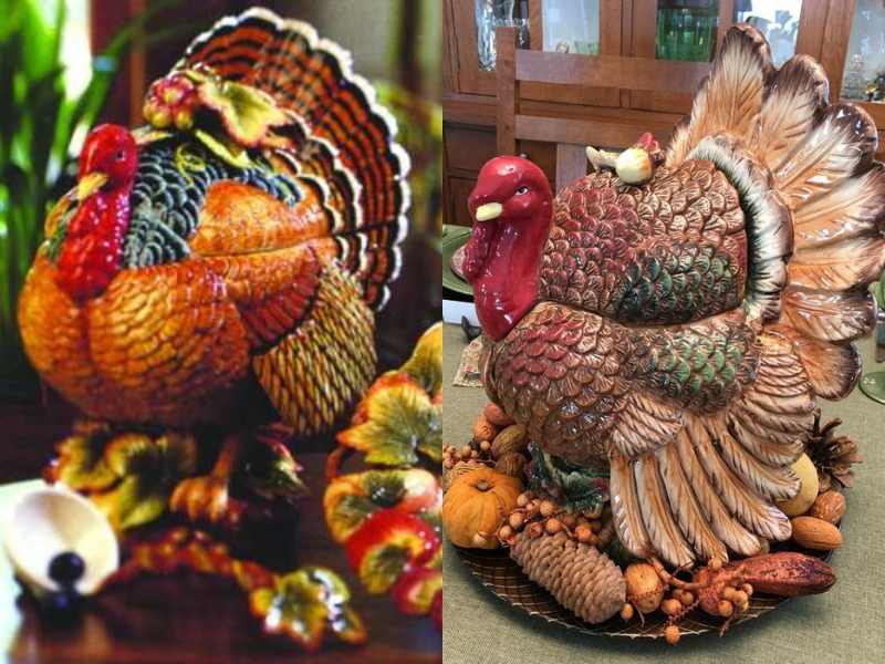 Turkey Figurines for thanksgiving decoration