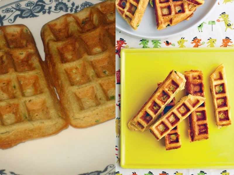 Zucchini Bread Whole Grain Waffles