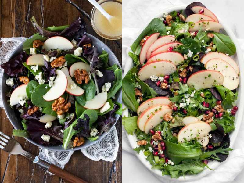 Apple and Walnut Salad with Blue Cheese