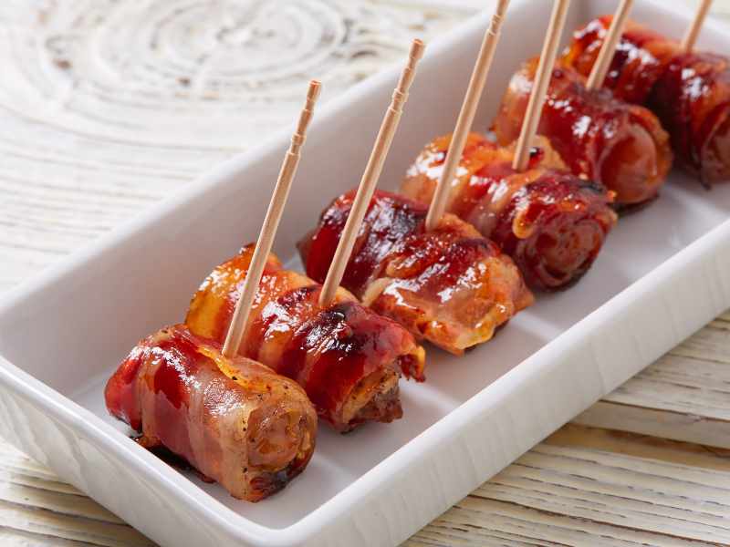 Bacon-Wrapped Dates for new year's eve appetizers