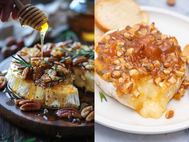 Baked Brie with Honey and Almonds