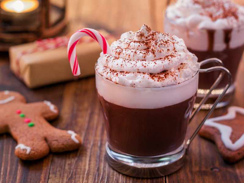 Candy Cane Hot Chocolate  cocktail recipes