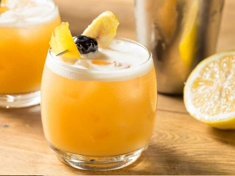 Cinnamon Maple Whiskey Sour  cocktail recipes