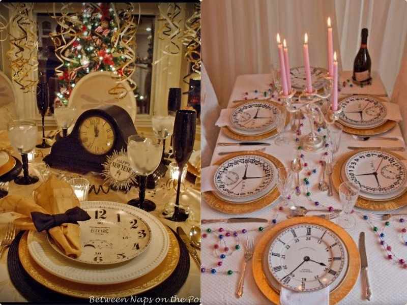 Clock-Themed Table Settings