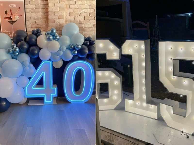 DIY Marquee Numbers.