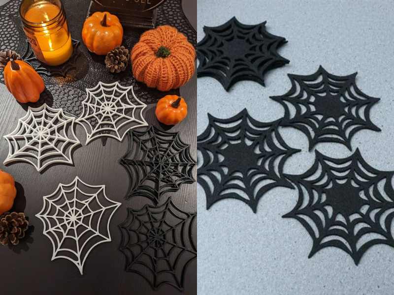 DIY Spider Web Coasters