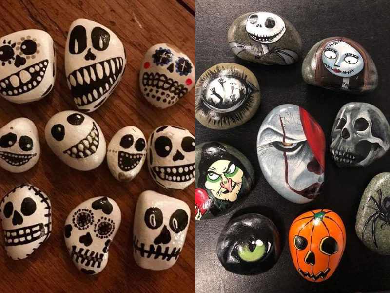 Halloween Painted Rocks.