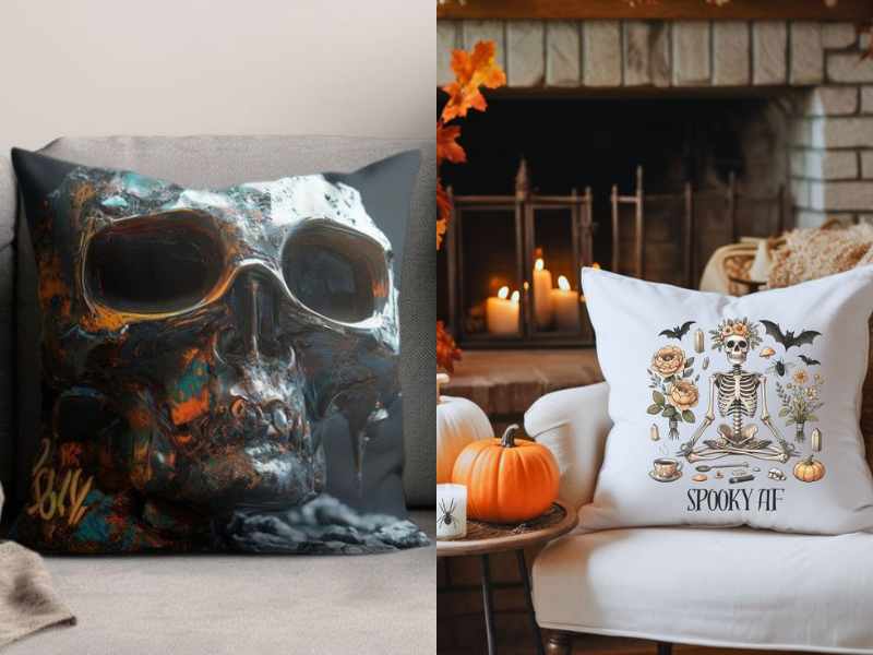 Halloween-Themed Throw Pillows