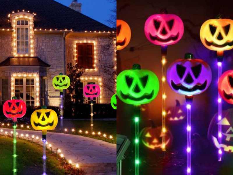 Jack-o'-Lantern Pathway Lights