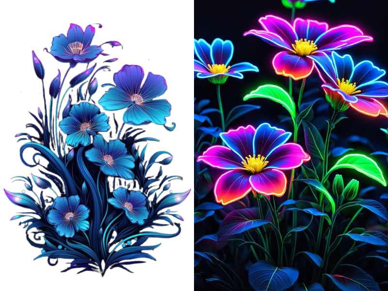 Neon Flowers.