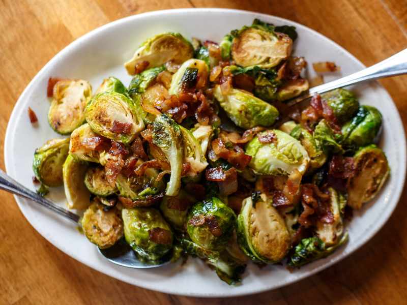 Roasted Brussels Sprouts with Bacon