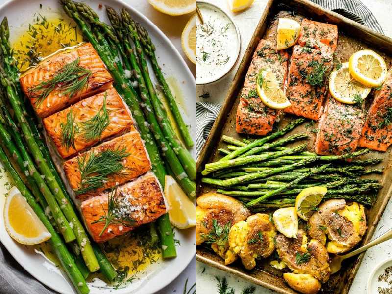 Salmon & Asparagus.