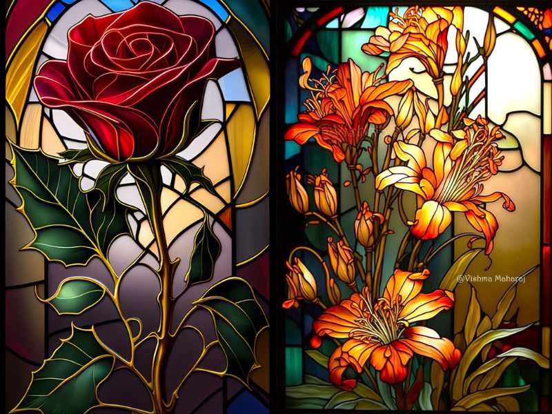 Stained Glass Flower