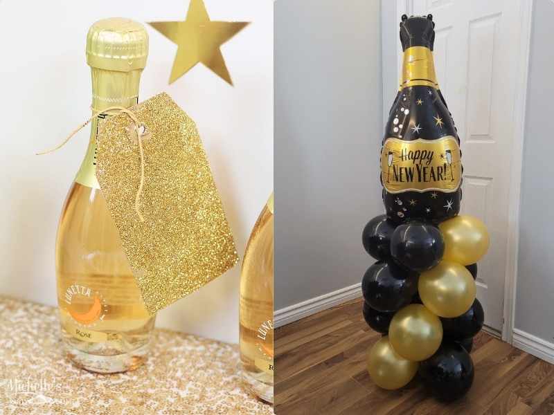 Tinsel Wrapped Bottles