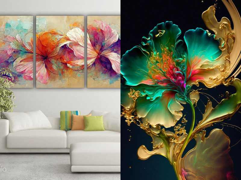 abstract flower art prints