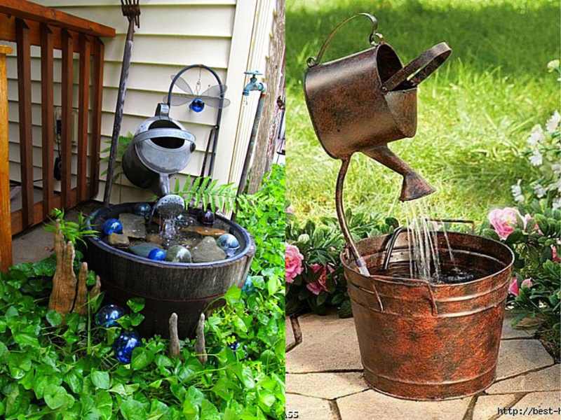 DIY Watering Can Fountain