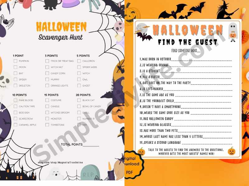 Halloween Scavenger Hunt