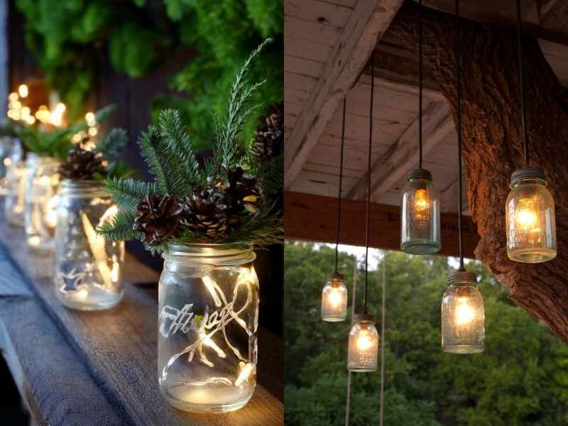 Hanging Mason Jar Lights