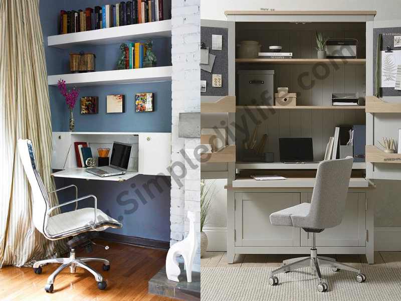 Hidden Desk in a Cabinet