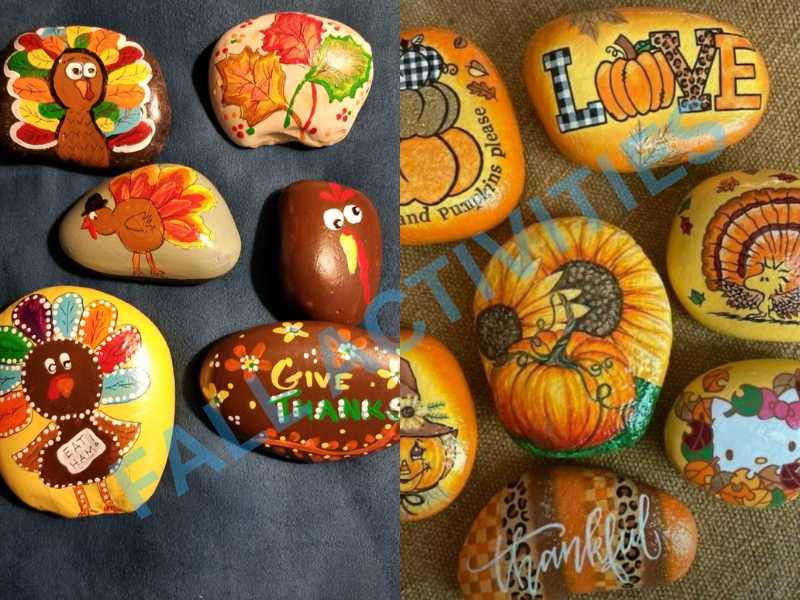 Paint Rocks with Fall Designs