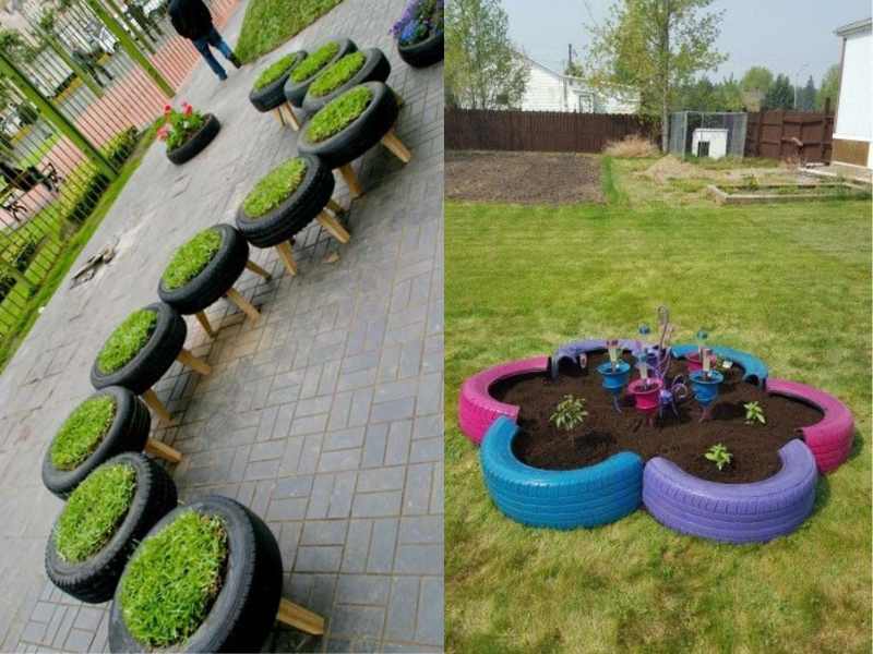 Recycled Tires Planters