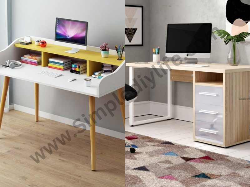 Slim Desk with Built-in Storage