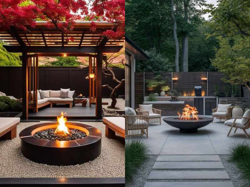 Zen Garden with Fire Pit