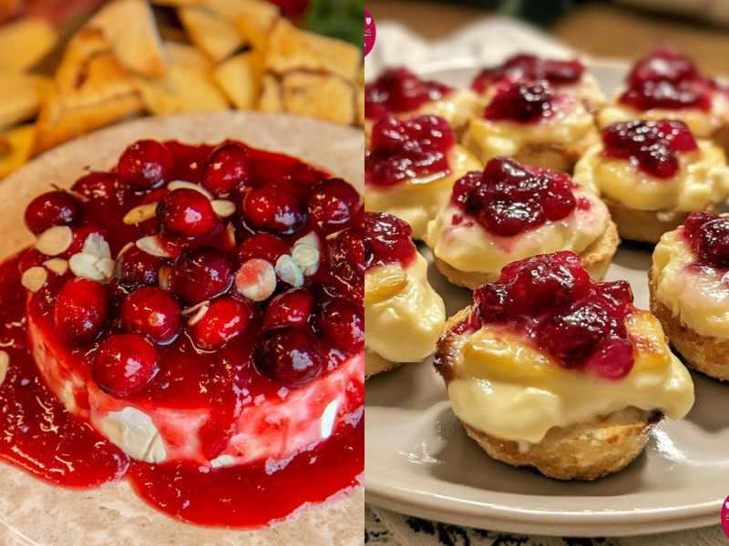 Baked Brie with Cranberry Sauce