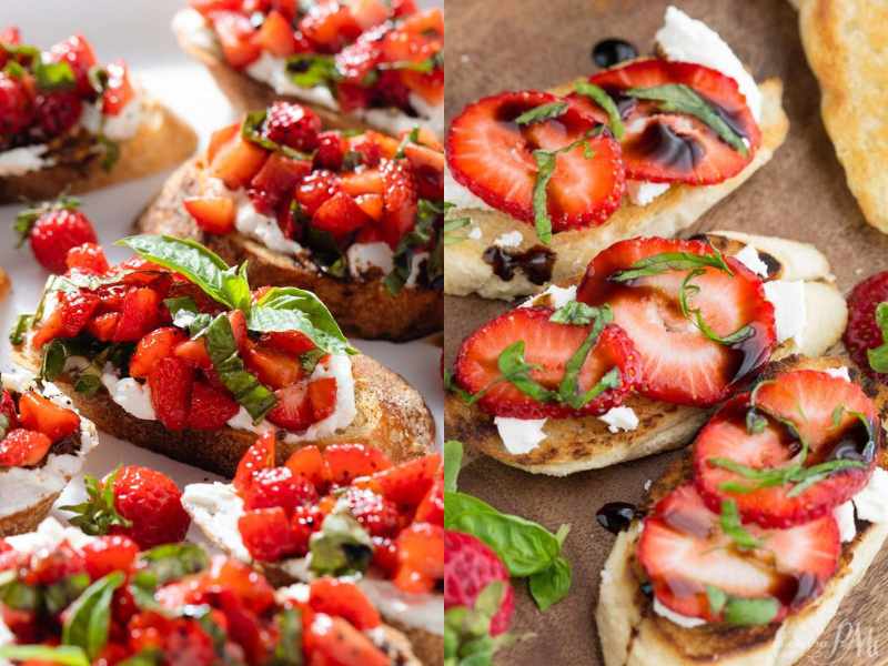 Bruschetta with Strawberry & Goat Cheese