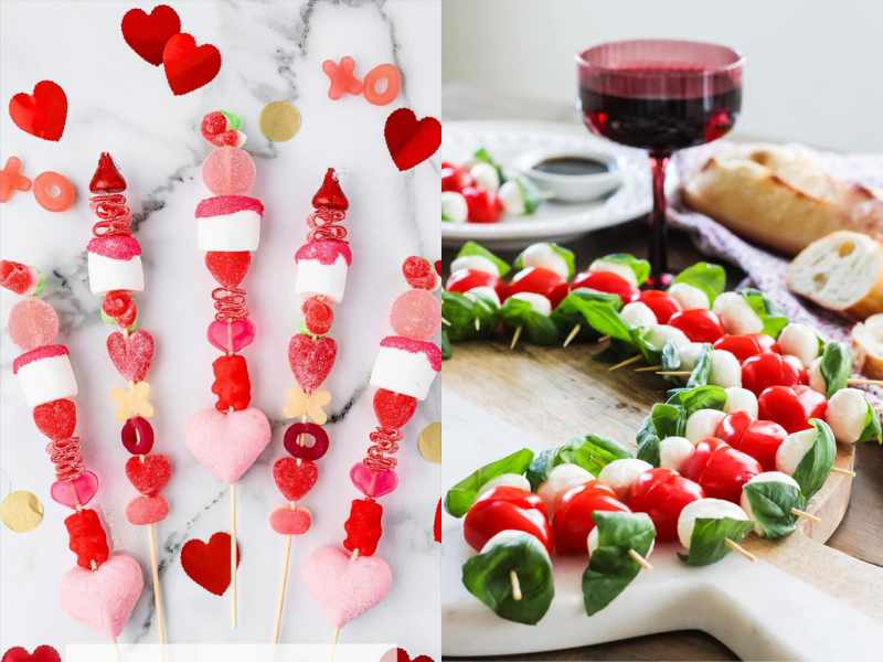 Caprese Heart Skewers