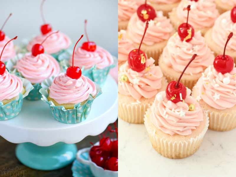 Cherry Almond Cupcakes for Valentine's Day cupcakes ideas